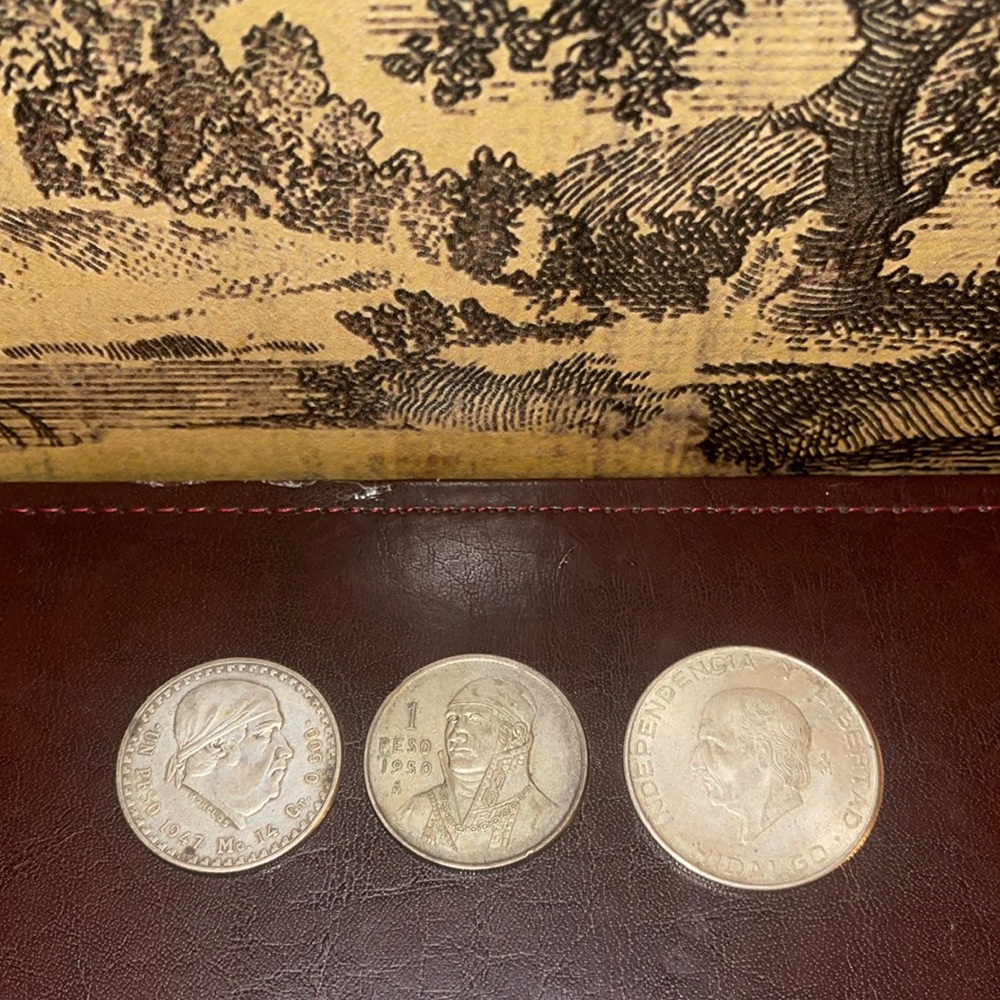 🇲🇽 Mexico Un Peso Coins (1949, 1950, 1956)